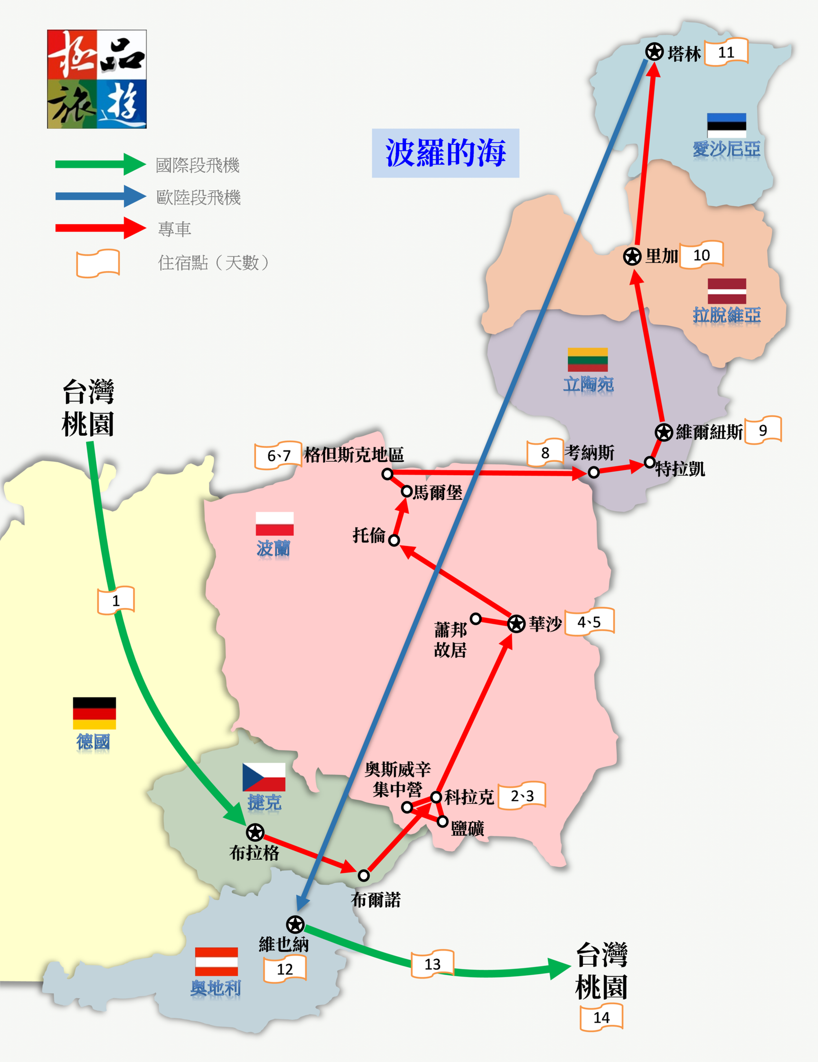 波蘭、波羅的海地圖